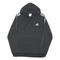 ADIDAS Mens Black Hooded Pullover M Cotton Blend Sports Casual Hoodie