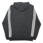 ADIDAS Mens Black Hooded Pullover M Cotton Blend Sports Casual Hoodie