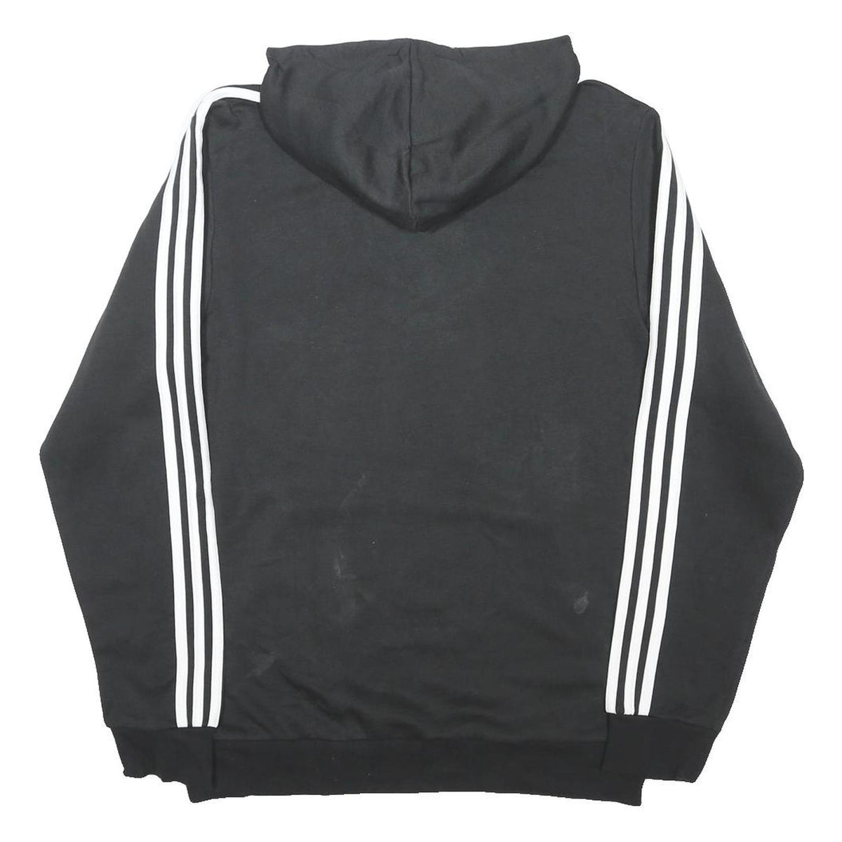 ADIDAS Mens Black Hooded Pullover M Cotton Blend Sports Casual Hoodie