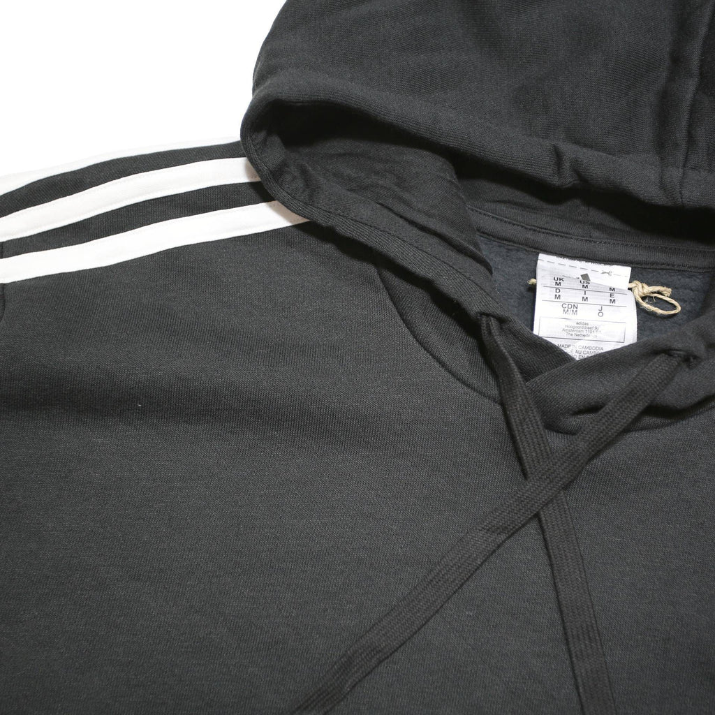 ADIDAS Mens Black Hooded Pullover M Cotton Blend Sports Casual Hoodie