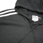 ADIDAS Mens Black Hooded Pullover M Cotton Blend Sports Casual Hoodie