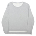 BARBOUR Womens Grey Sweatshirt UK 18 Cotton Blend Crew Neck Long Sleeve Casual