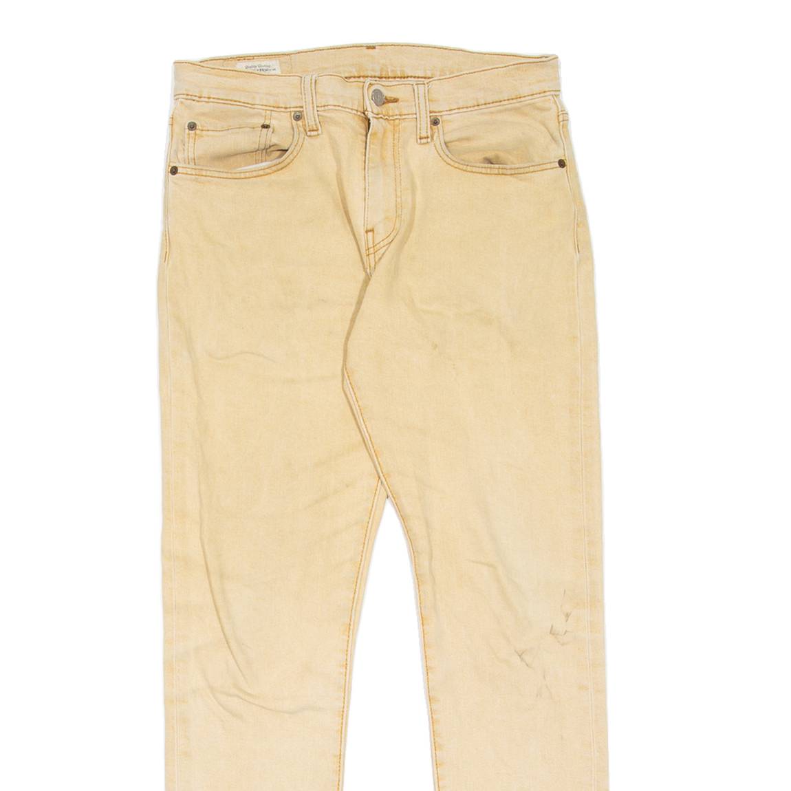 LEVI'S 512 BIG E Jeans Mens Beige Slim Tapered W31 L34