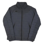 KAPPA Mens Black Jacket M Polyester Blend Quilted Zip Casual Sport