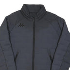 KAPPA Mens Black Jacket M Polyester Blend Quilted Zip Casual Sport
