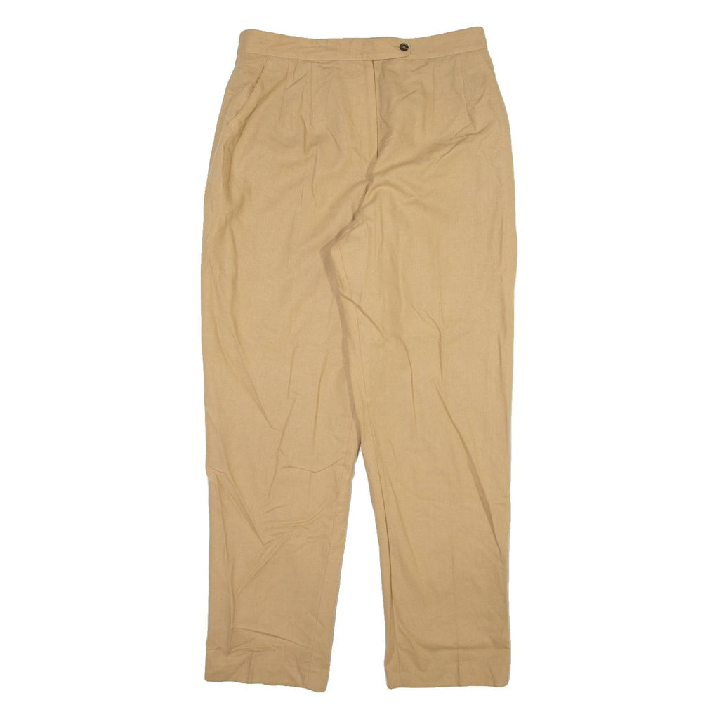 HARVE BENARD Womens Trousers Beige Relaxed Straight Wool W32 L31