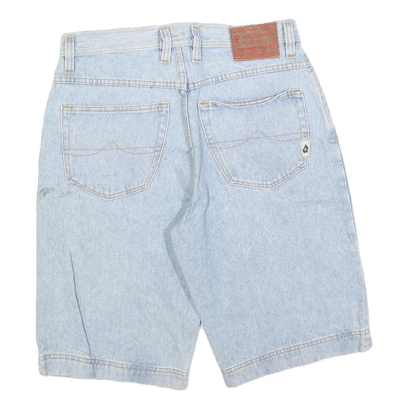 PIERO EMME Mens Shorts Blue Denim M W32 Casual Cotton Blend Comfortable Fit