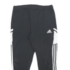 ADIDAS Mens Joggers Black & White XL W34 L27 Slim Tapered Track Pants Sportswear