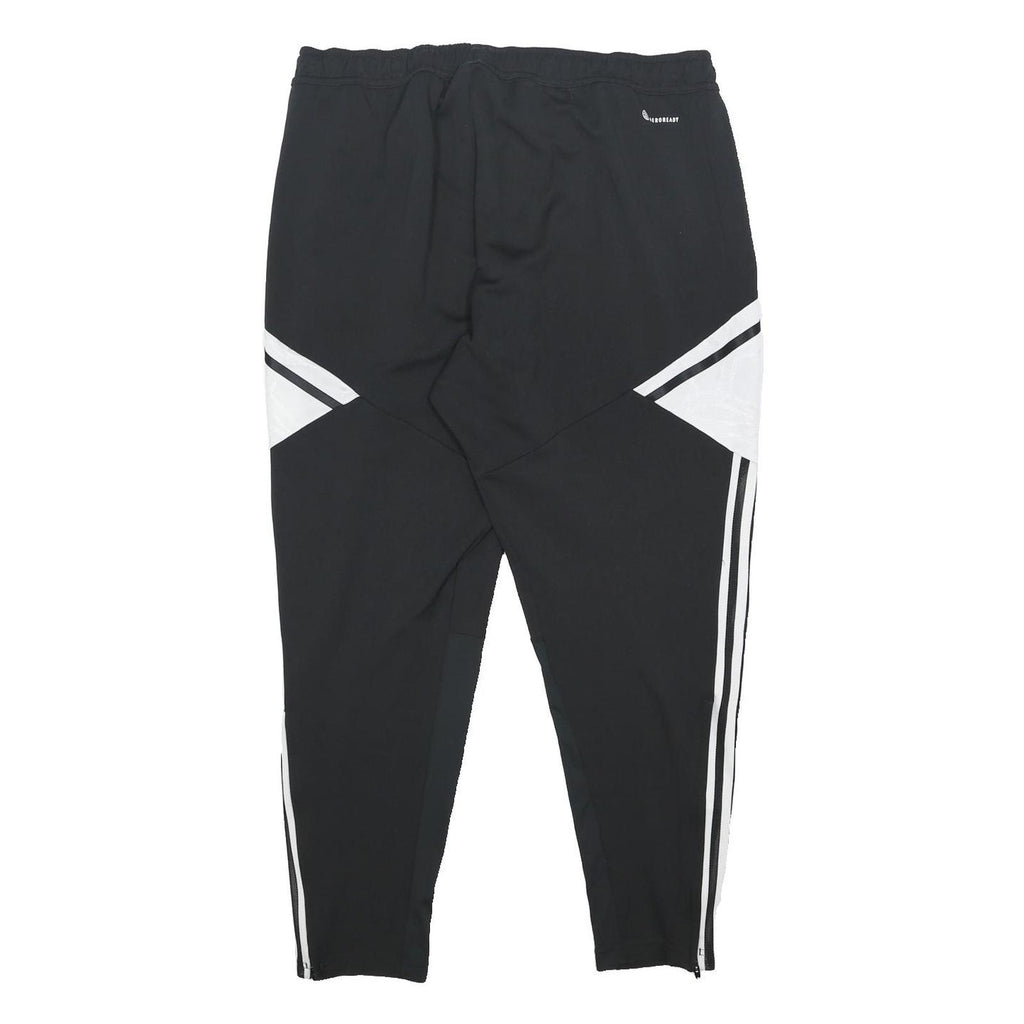 ADIDAS Mens Joggers Black & White XL W34 L27 Slim Tapered Track Pants Sportswear