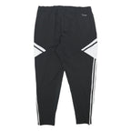 ADIDAS Mens Joggers Black & White XL W34 L27 Slim Tapered Track Pants Sportswear