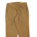 CARHARTT Mens Regular Fit Beige Cotton Blend Trousers W38 L30 Workwear Zip