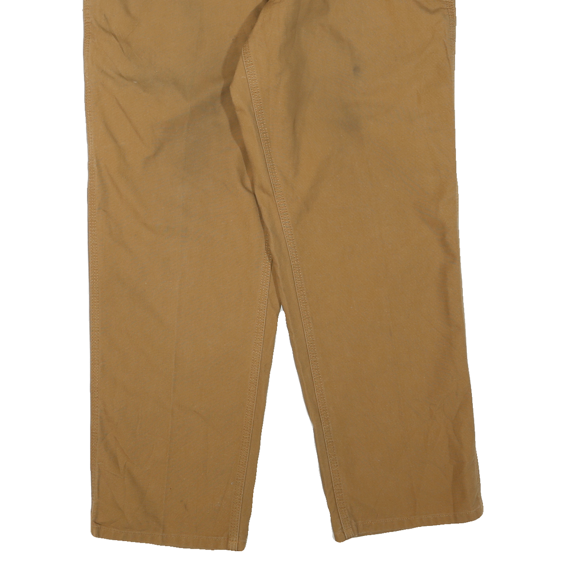 CARHARTT Mens Regular Fit Beige Cotton Blend Trousers W38 L30 Workwear Zip