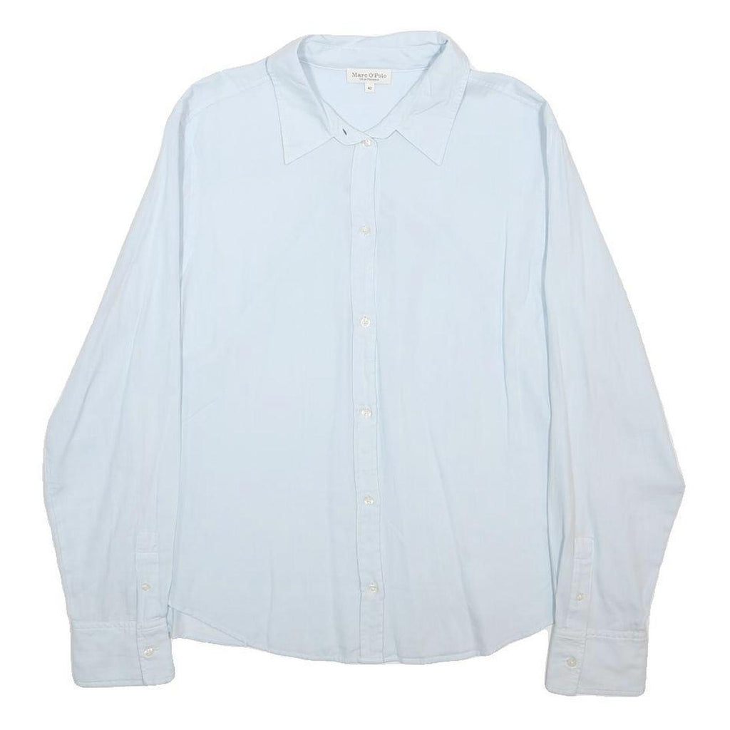 MARC O'POLO Womens Blue Shirt L Classic Cotton Button-Up Long Sleeve