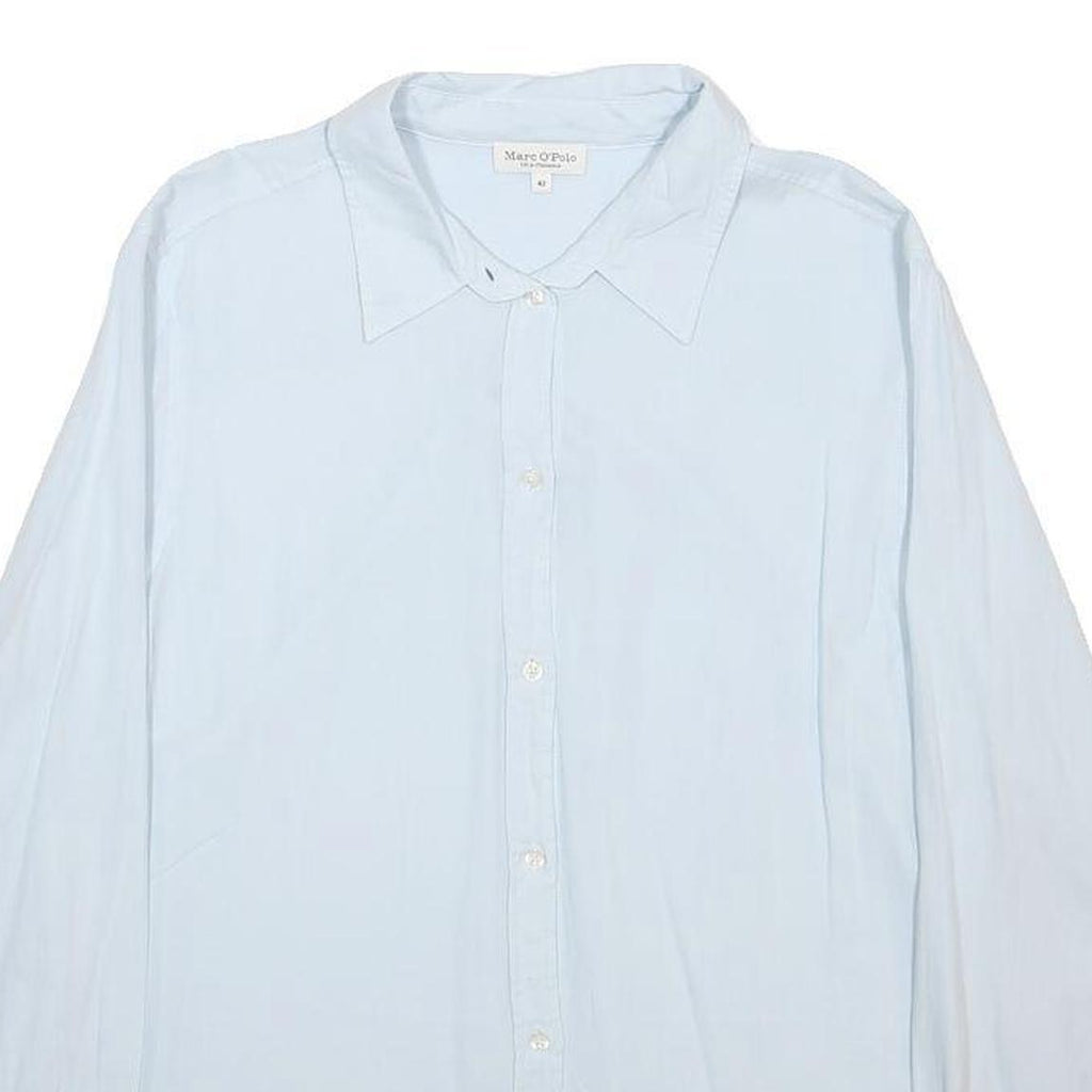 MARC O'POLO Womens Blue Shirt L Classic Cotton Button-Up Long Sleeve