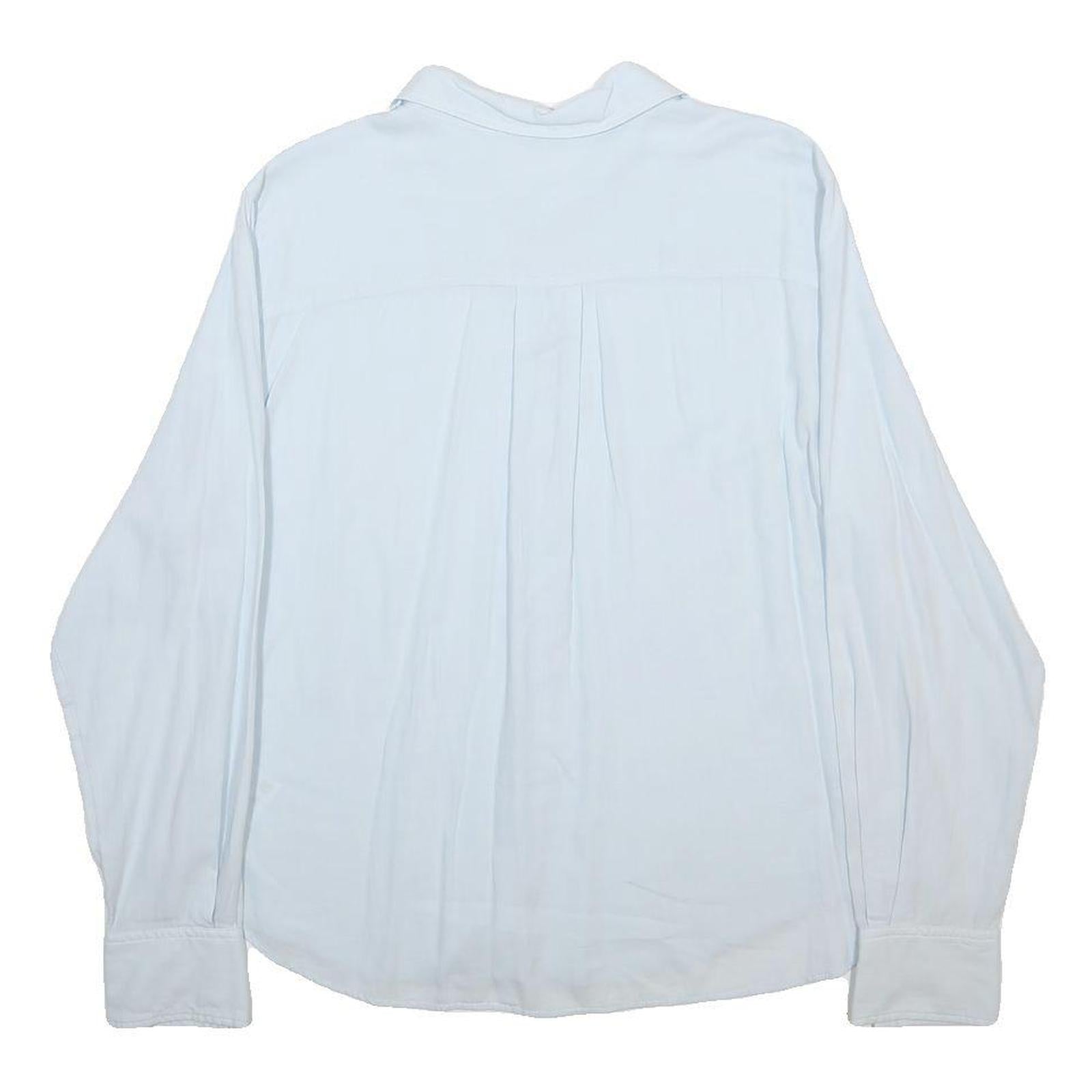 MARC O'POLO Womens Blue Shirt L Classic Cotton Button-Up Long Sleeve