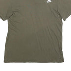 NIKE Mens Green Cotton Blend T-Shirt M Short Sleeve Crew Neck Logo Print