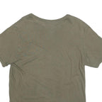 NIKE Mens Green Cotton Blend T-Shirt M Short Sleeve Crew Neck Logo Print