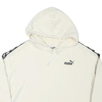 PUMA Womens Cream Hoodie M Cotton Blend Crop Top Sport Casual