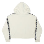 PUMA Womens Cream Hoodie M Cotton Blend Crop Top Sport Casual