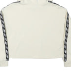 PUMA Womens Cream Hoodie M Cotton Blend Crop Top Sport Casual
