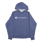 CHAMPION Mens Blue Pullover Hoodie M Cotton Blend Casual Sportswear