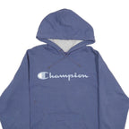 CHAMPION Mens Blue Pullover Hoodie M Cotton Blend Casual Sportswear