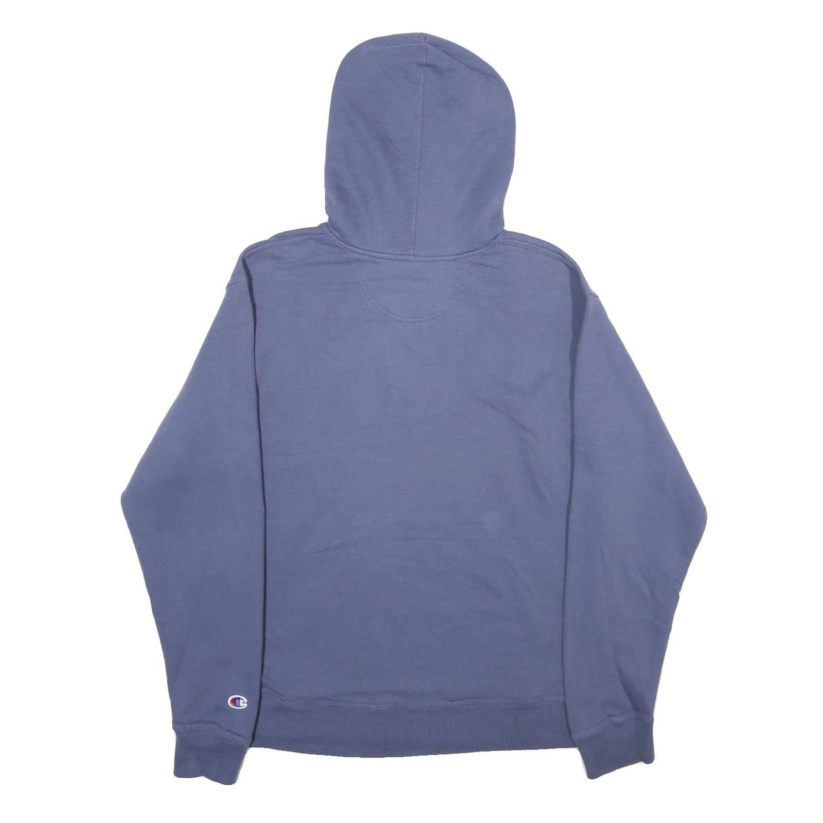 CHAMPION Mens Blue Pullover Hoodie M Cotton Blend Casual Sportswear