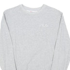 FILA Mens Grey Crew Neck S Sweatshirt Cotton Blend Casual Lightweight Pullover