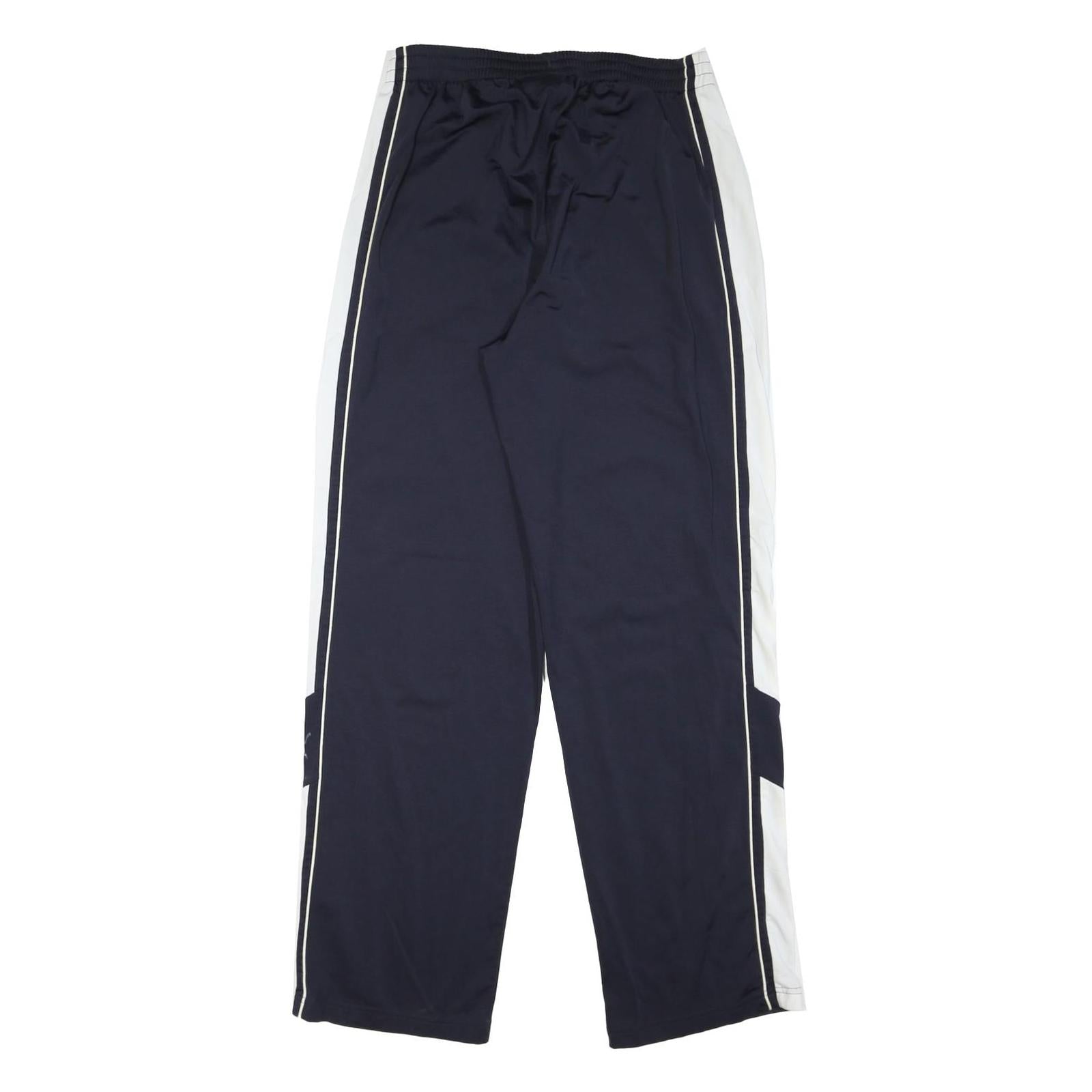 PUMA Mens Joggers Blue & White L W30 L32 Slim Fit Track Pants Polyester