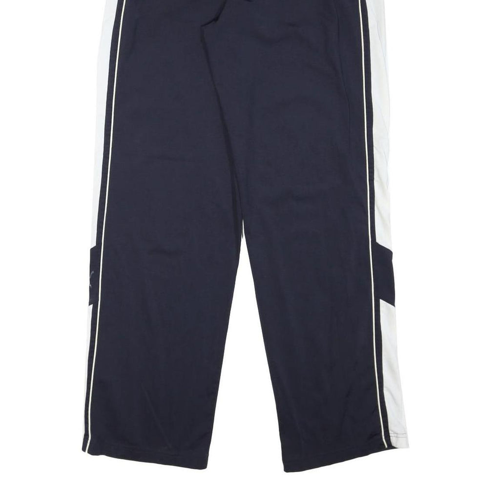 PUMA Mens Joggers Blue & White L W30 L32 Slim Fit Track Pants Polyester