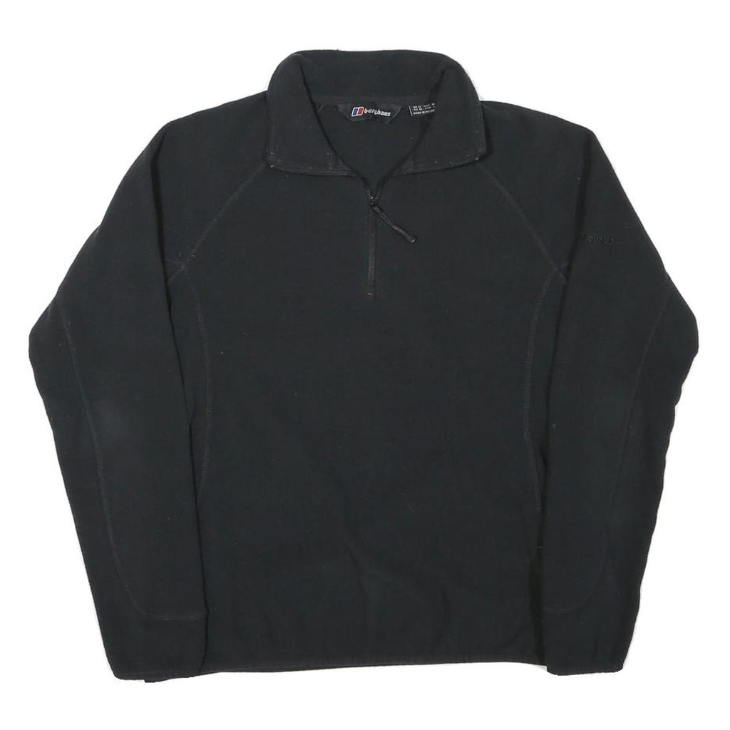 BERGHAUS Womens Black Plain Jumper Crew Neck Basic Knit S Outdoor Casual