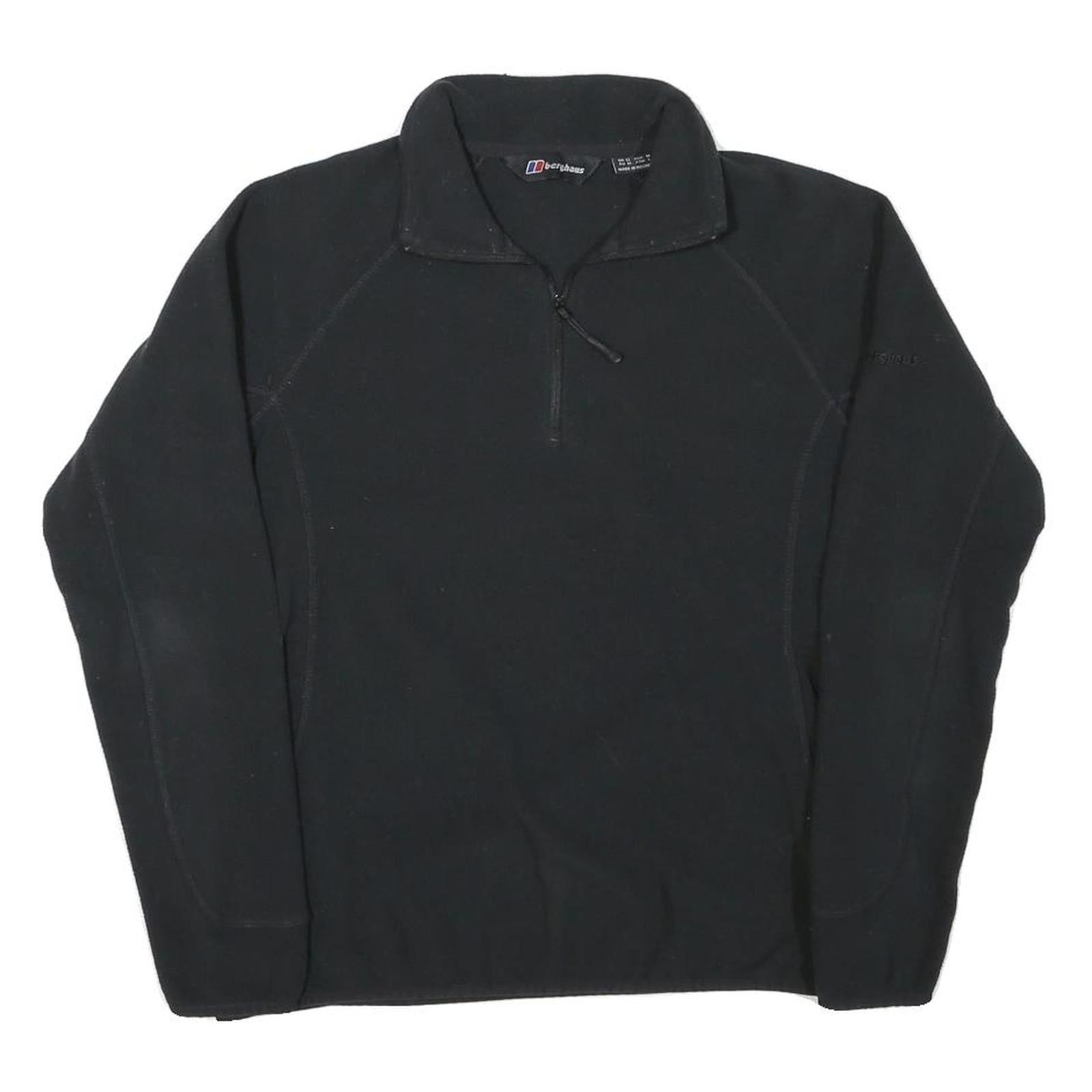 BERGHAUS Womens Black Plain Jumper Crew Neck Basic Knit S Outdoor Casual