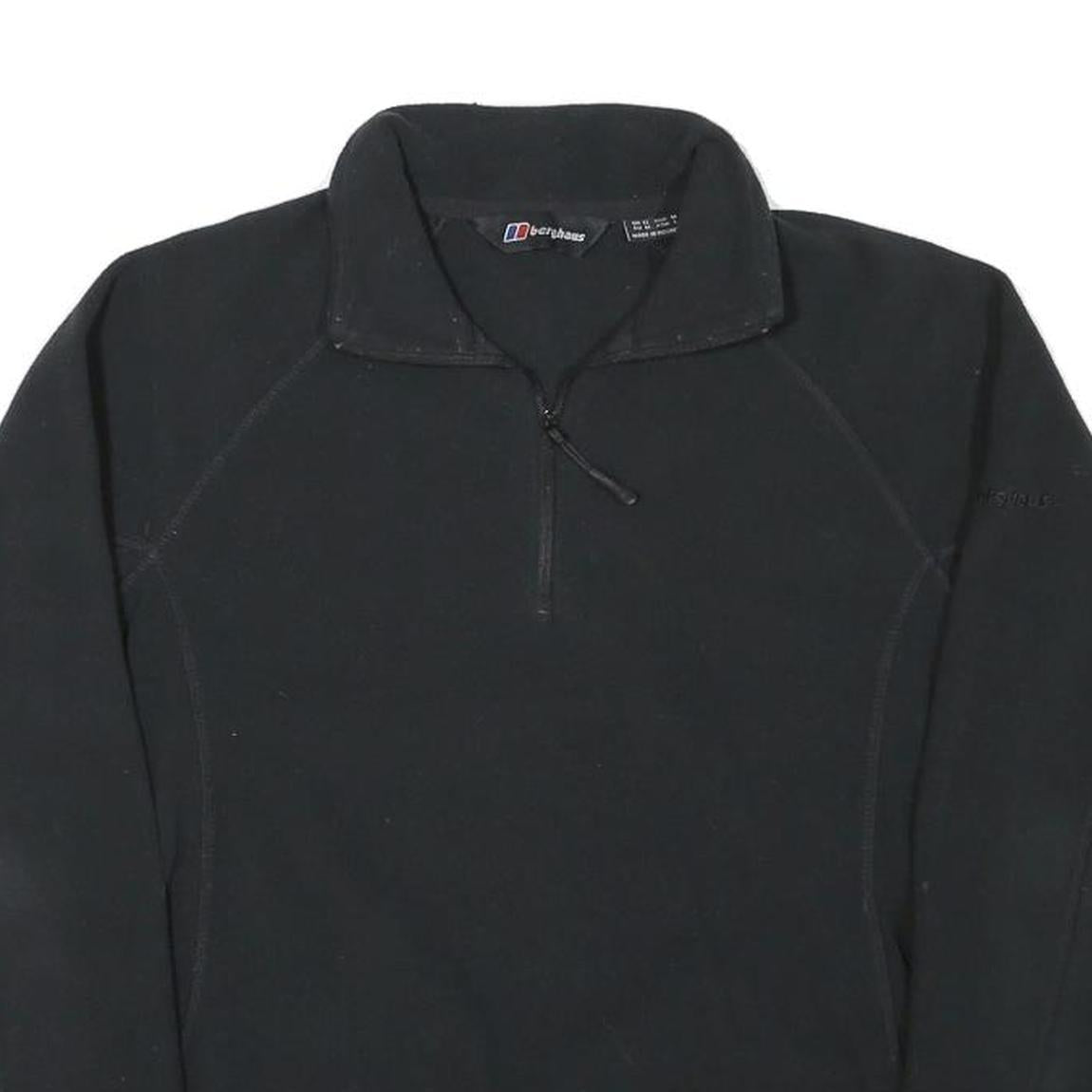 BERGHAUS Womens Black Plain Jumper Crew Neck Basic Knit S Outdoor Casual