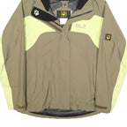 JACK WOLFSKIN Womens Beige & Yellow Outdoor Jacket UK 8 Polyester Blend Zip