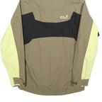 JACK WOLFSKIN Womens Beige & Yellow Outdoor Jacket UK 8 Polyester Blend Zip