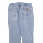 CARHARTT Mens Jeans Blue Regular Straight Denim Light W36 L30 Classic Zip