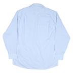TOMMY HILFIGER Mens Blue Cotton Blend Shirt L Button-Down Collar Long Sleeve