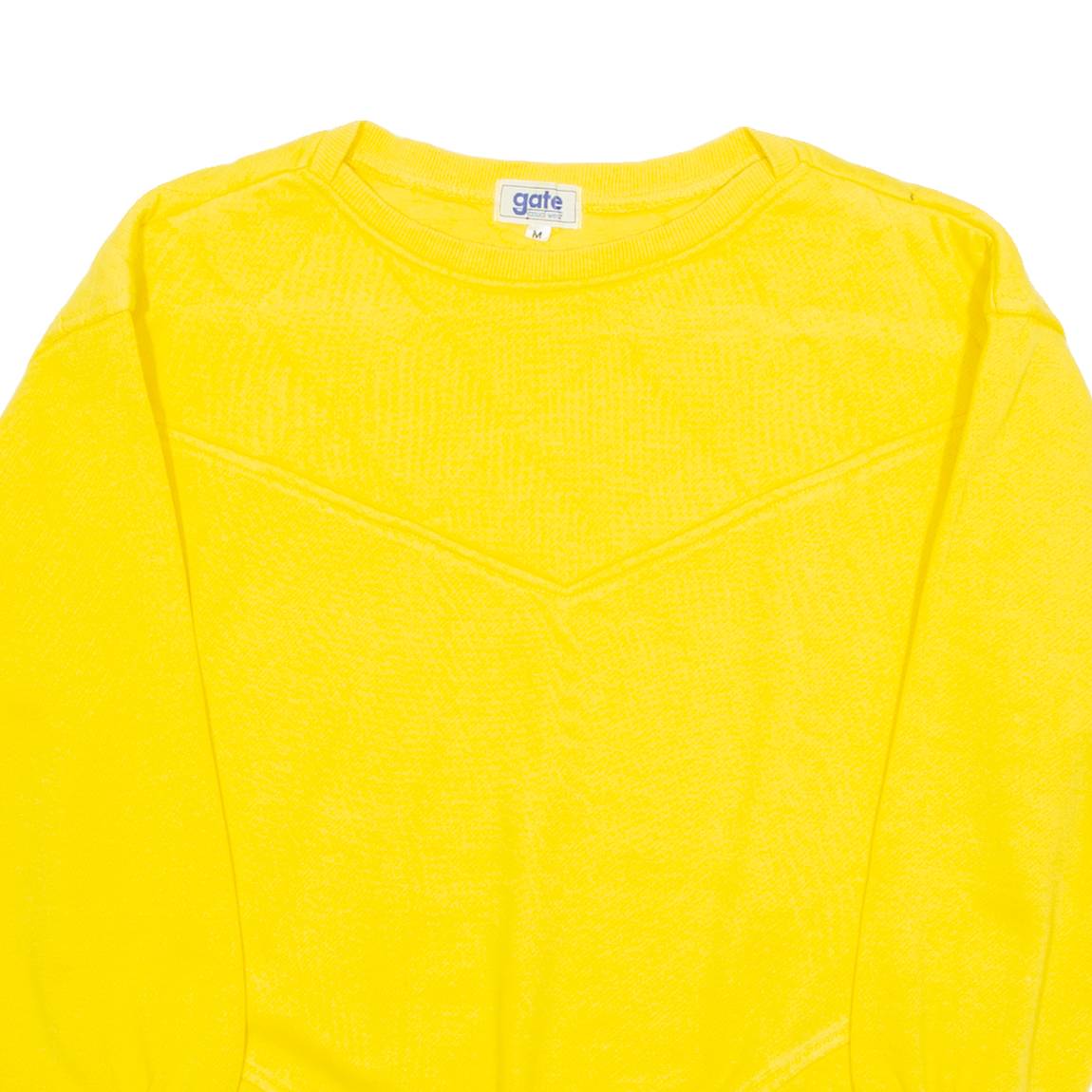 GATE Mens Sweatshirt Yellow Crewneck M