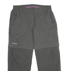 REGATTA Womens Grey Regular Fit Zip Trousers W32 L28 Outdoor Lightweight