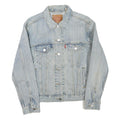 LEVI'S Mens Blue Denim Jacket S Cotton Blend Classic Button Closure Casual