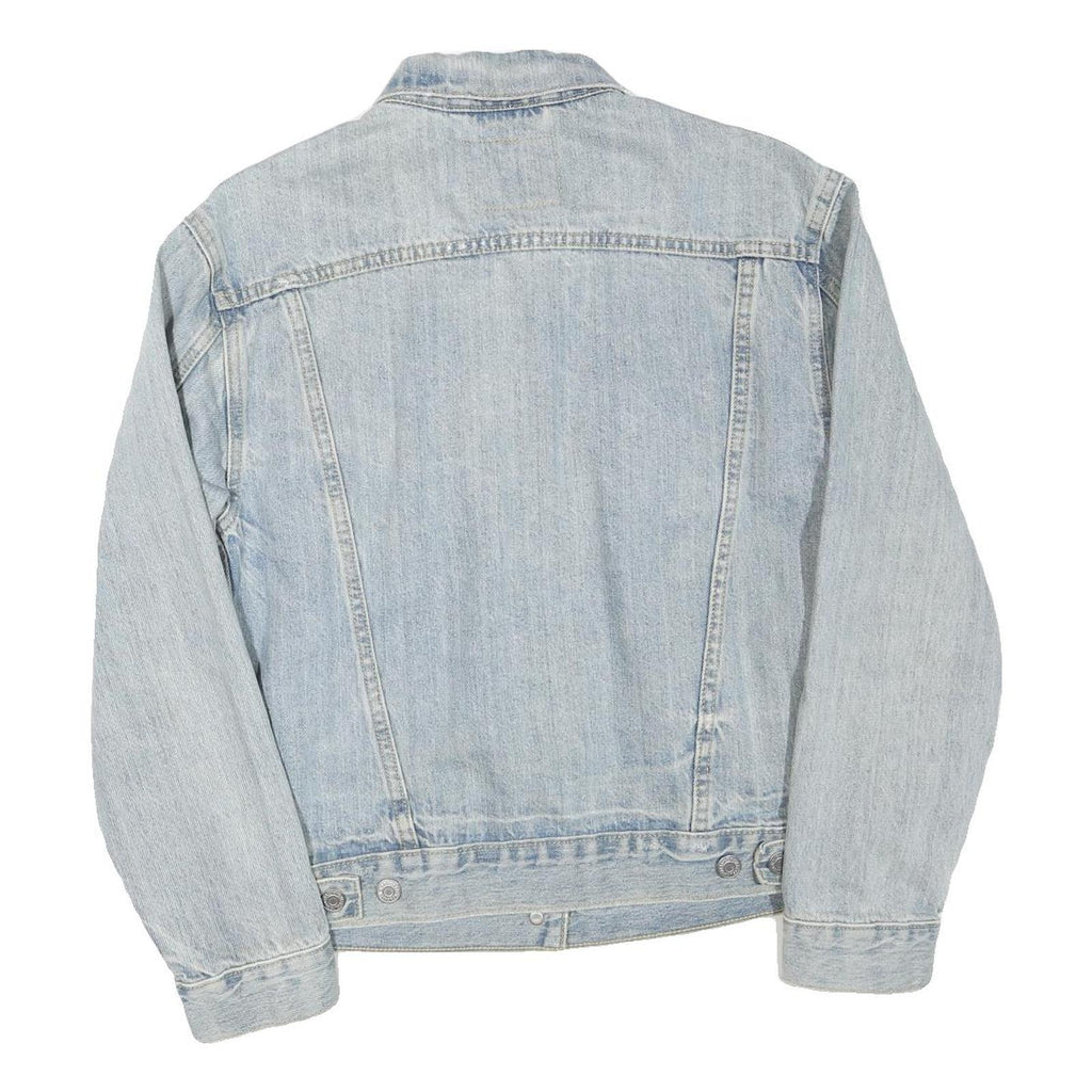 LEVI'S Mens Blue Denim Jacket S Cotton Blend Classic Button Closure Casual