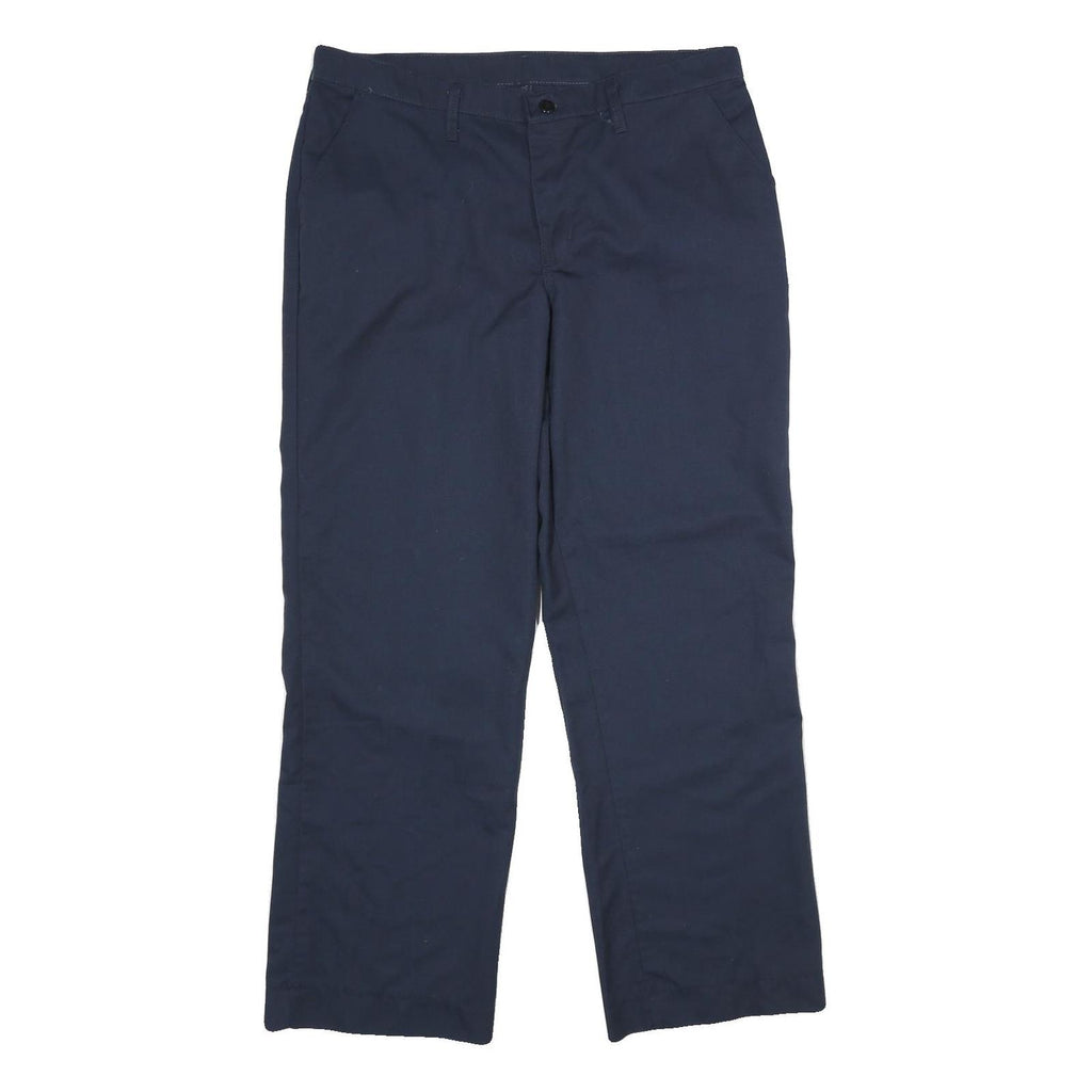 RED KAP Womens Polyester Blend Navy Regular Fit Straight Trousers W36 L32