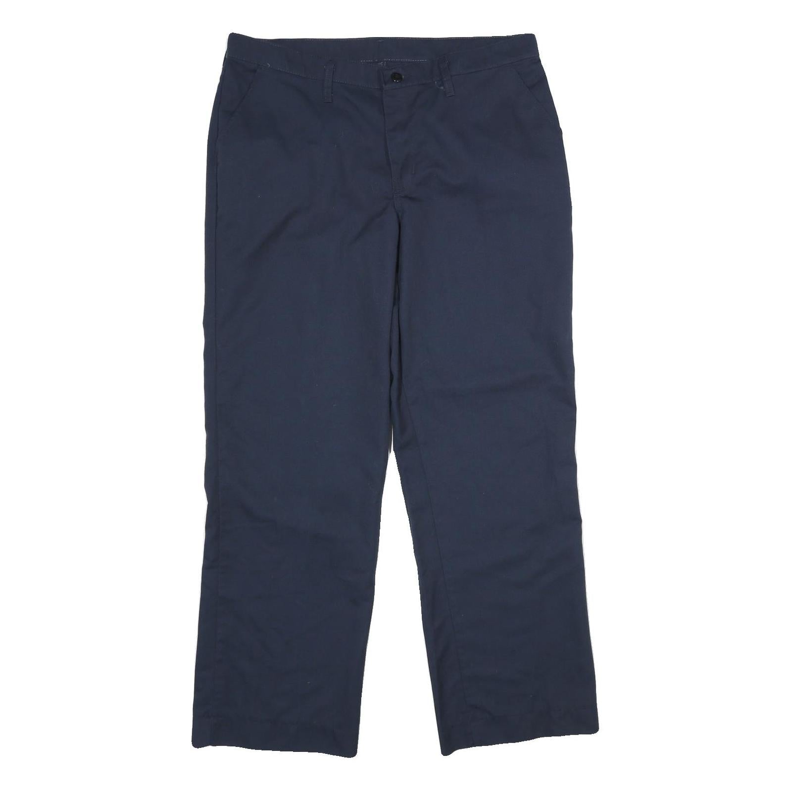 RED KAP Womens Polyester Blend Navy Regular Fit Straight Trousers W36 L32