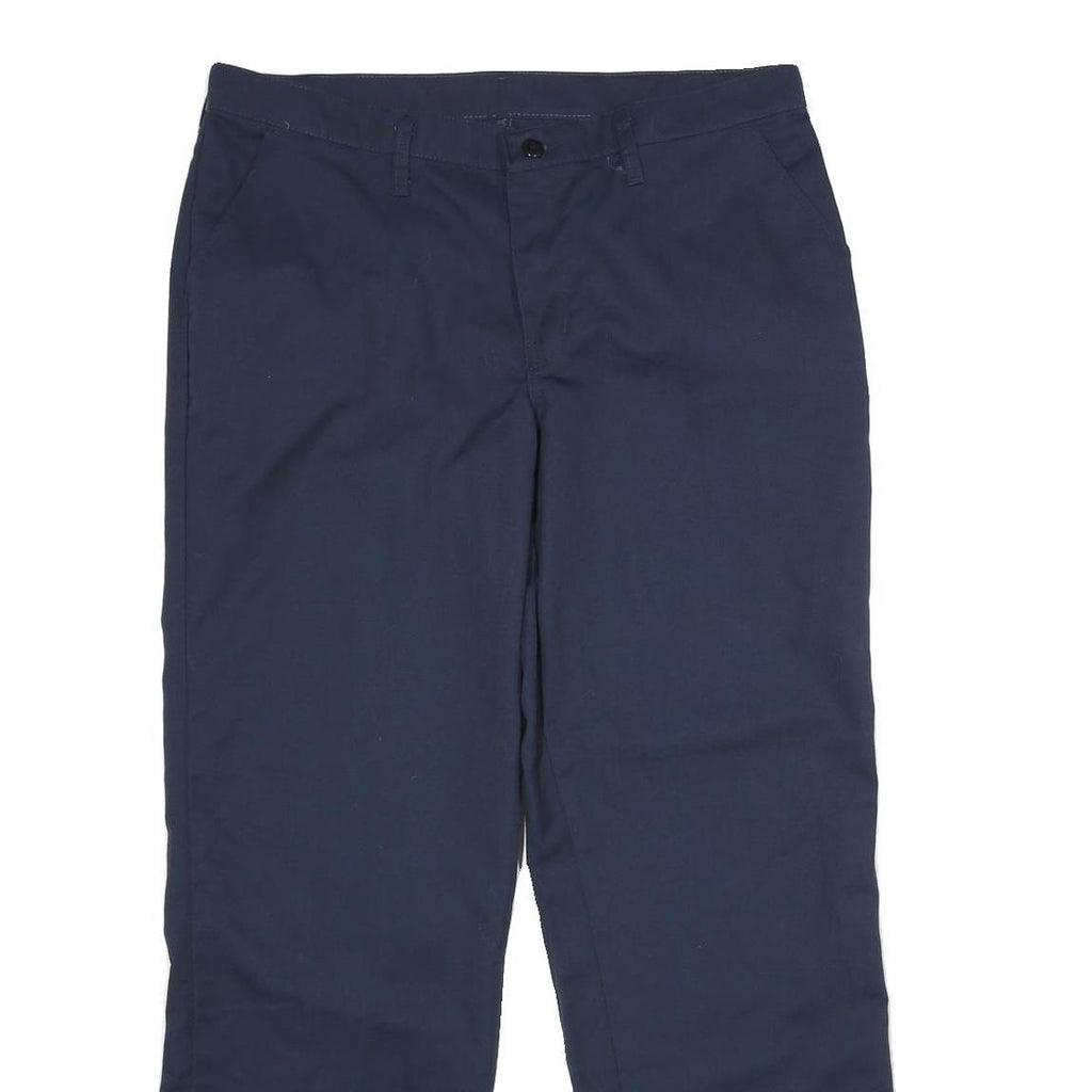 RED KAP Womens Polyester Blend Navy Regular Fit Straight Trousers W36 L32