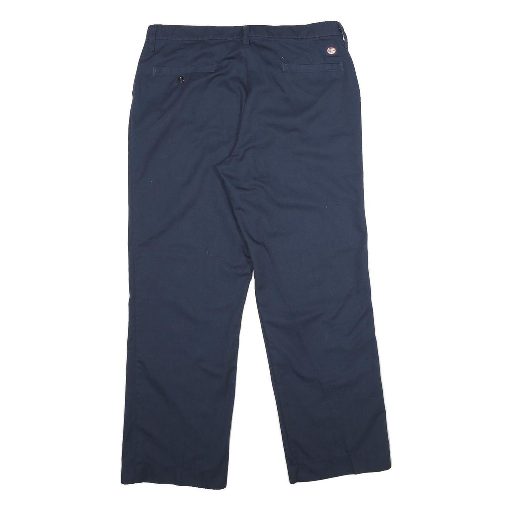 RED KAP Womens Polyester Blend Navy Regular Fit Straight Trousers W36 L32