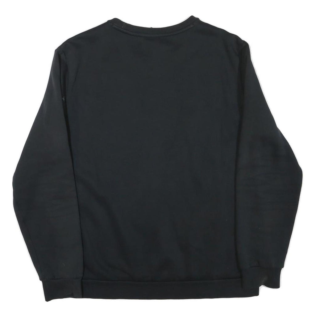 PUMA Mens Black Cotton Blend Crew Neck L Sweatshirt Logo Print Casual Wear