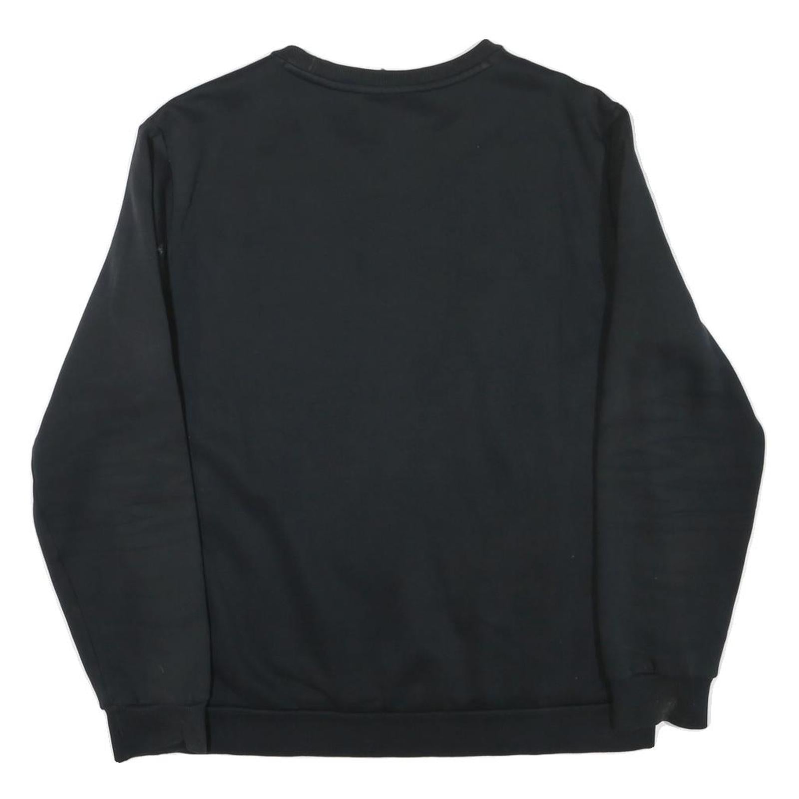 PUMA Mens Black Cotton Blend Crew Neck L Sweatshirt Logo Print Casual Wear