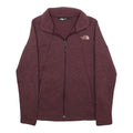 THE NORTH FACE Womens Maroon Jacket S Polyester Zip Fleece Outdoor Casual