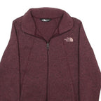 THE NORTH FACE Womens Maroon Jacket S Polyester Zip Fleece Outdoor Casual