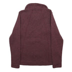 THE NORTH FACE Womens Maroon Jacket S Polyester Zip Fleece Outdoor Casual
